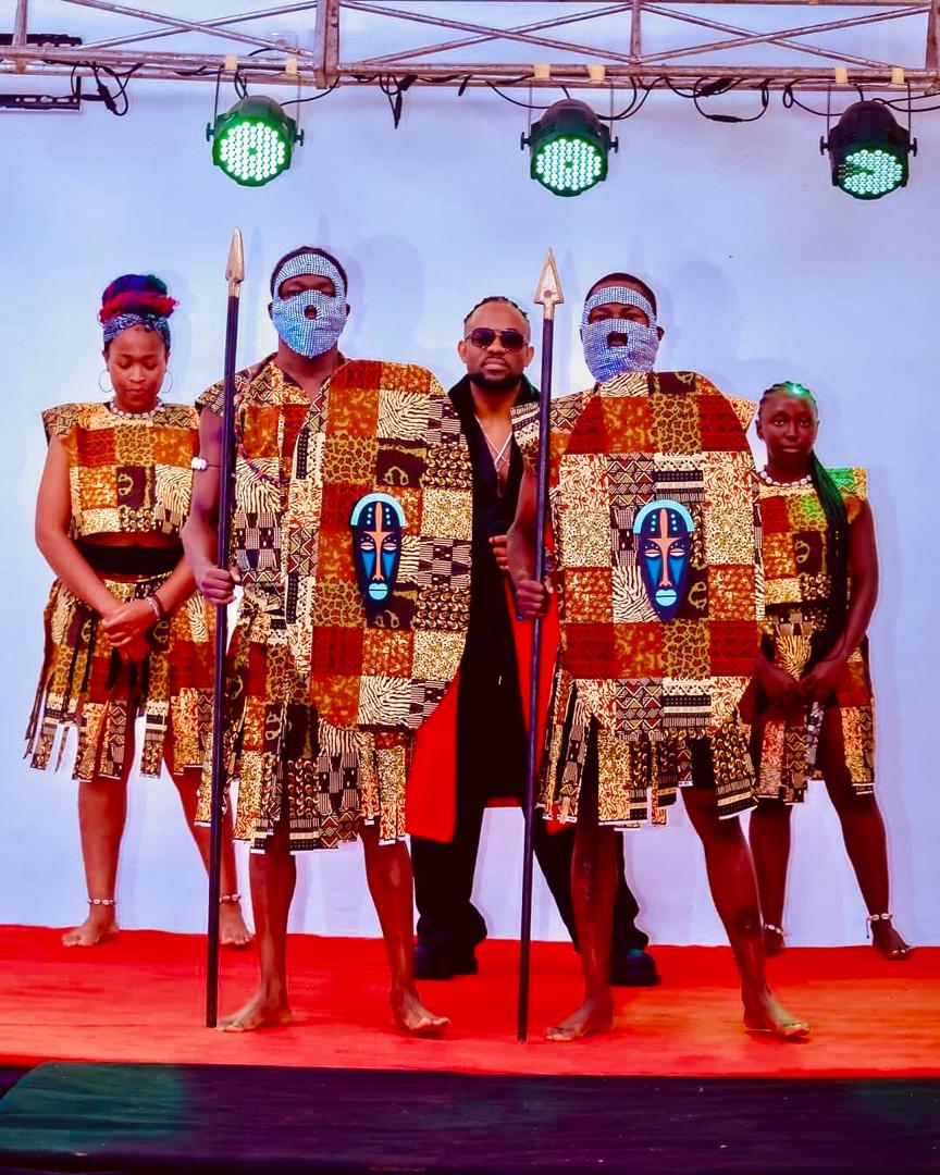 De Manne with dancers on stage at CMEA 2024
